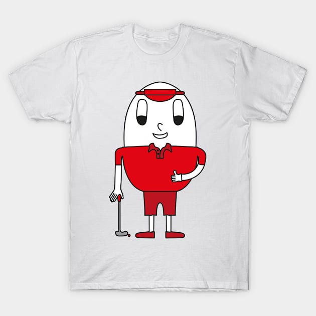 Egg Golfer T-Shirt by M.-P.-Mueller